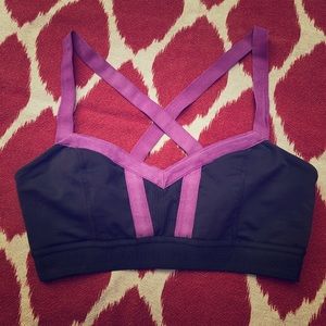 Lululemon Grey & Lavender Sports Bra - Size 8